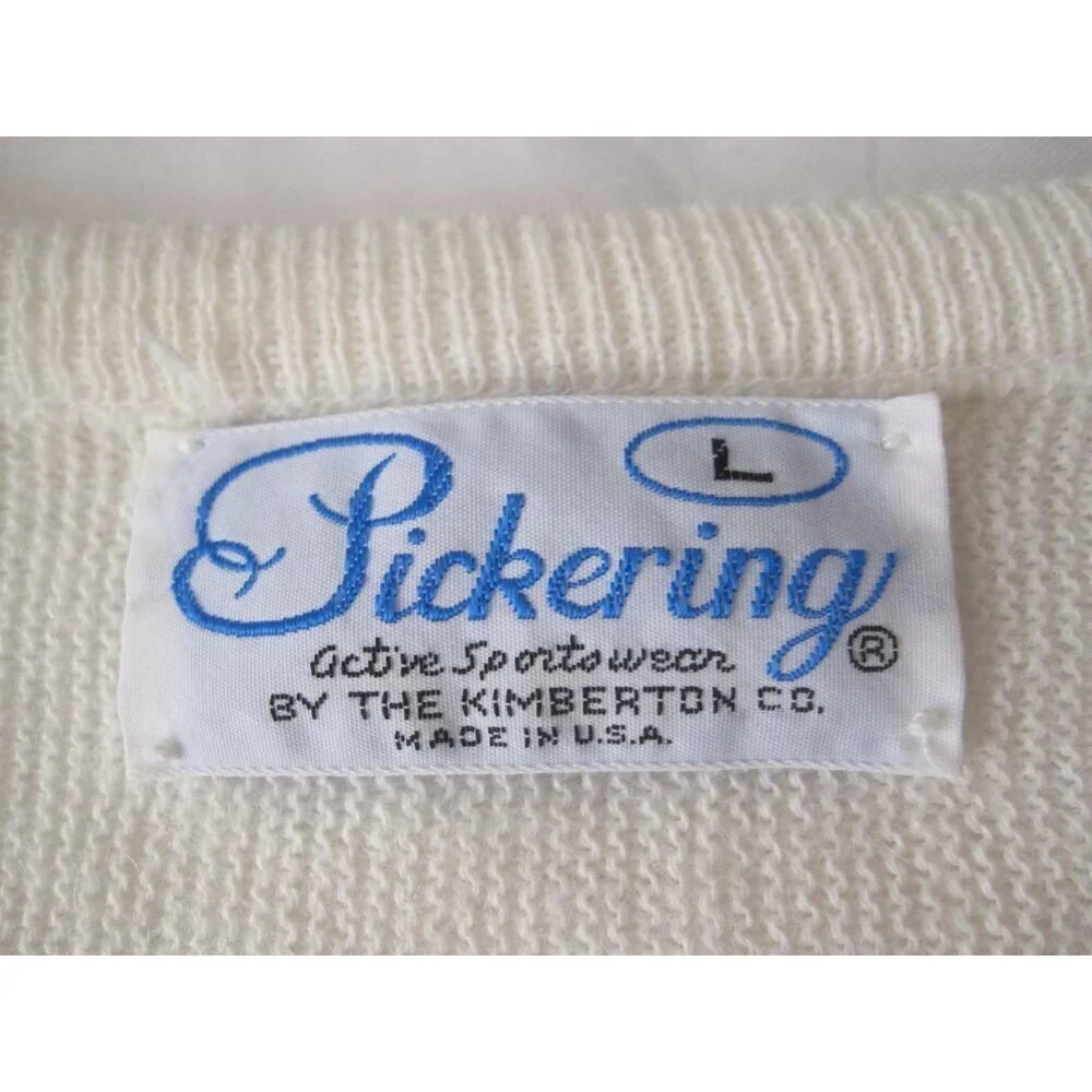 Vtg Kimberton UR Sweater Men V Neck Cottagecore Preppy Minimalist Sz L(MT921)USA